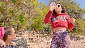 threesome ,two sluts thirsty for yellow piss, drink more than 3 liters in public, argentinian national park!!