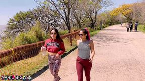 threesome ,two sluts thirsty for yellow piss, drink more than 3 liters in public, argentinian national park!!