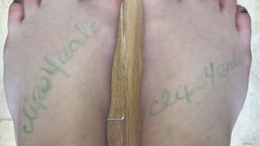 BLOND HARDWOOD BLACK GEL TOE POLISH