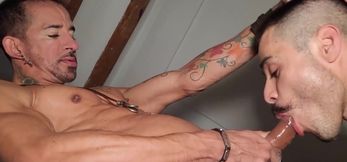 Juan face-fucks and gets stuffed bareback