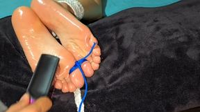 Extreme Foot Tickling with Tools and Light Bastinado – Bound and Face Down
