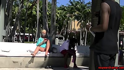 Upskirt Wife # 5 & 6 - Mrs Brooks And Mrs Kiss Upskirt Public Pussy flashing for the Voyeurs!!!