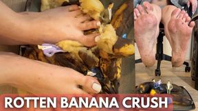 DIRTY GIANTESS FEET Crushing Tiny Men in Rotten Bananas (HD)
