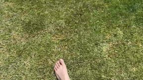 Walking on grass