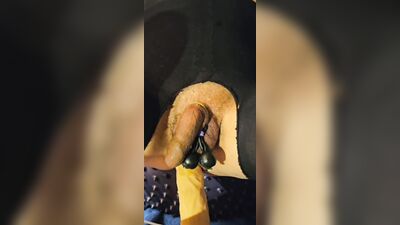 Dildo Squirting All Over my Black Leggings