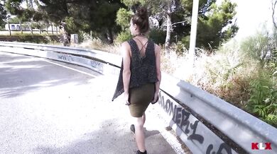 Flashin cumwalk got me sloppy facialed by slutty babe POV