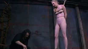 Cunning bondage master helps his slave get rid of her clothes