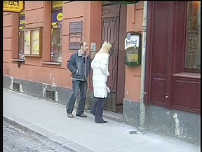 Slut Blows Guy In Front Of Horny Couple
