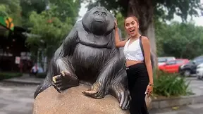 Bubble butt Thai GF licked and fucked at home after a day out