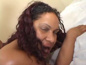 Big ass natural boobs black milf in the bedroom...cum on face