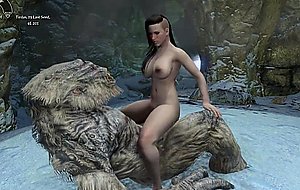 Skyrim - vampire gets dominated by frost troll - part 1