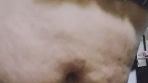 Hazelnut in my belly button with my bondage outfit goth look