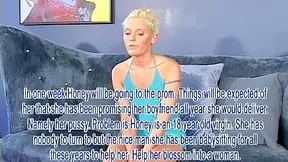 Blonde whore getting her titties creamed