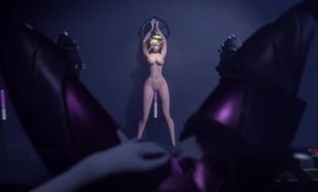 Widowmaker Breaks Mercy With Bondage & Vibrator