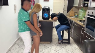 My Friend Lent Me His Girlfriend To Dance But My Cock Rised When He Started Rubbing Her Ass In Front