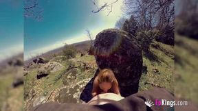 Submissive servant babe receives a sex lesson from her lord. Horny outdoor medieval sex!