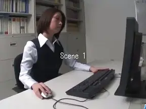 Horny Office Worker Kaoru Natsuki Plays With Her Dildo Seductively