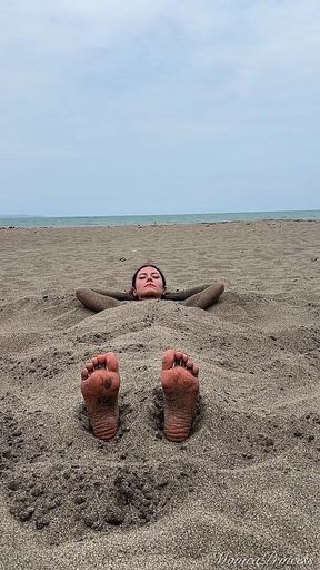 Buried in the Sand & Beach Yoga - Double the Show
