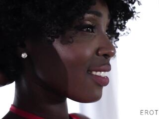 Hawt Black In Red Underware Gets Curly Twat Eaten Then Rides For Creampie