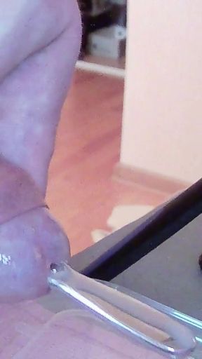 Extreme guyon cock sounding close up with cumshot   Clip 1