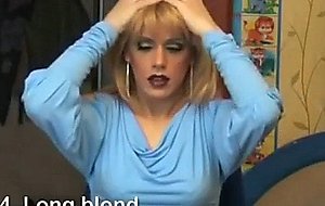 Beautiful with many wigs