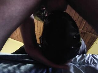 Laura on Heels amateur 2021 coarse fellatio and deepthroat on ebony hawt outfit