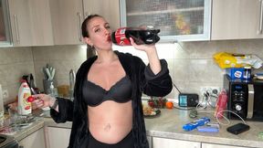 Burping Goddess Soda & Smoke Bloat POV – Belly Shake Uvula Close-Up