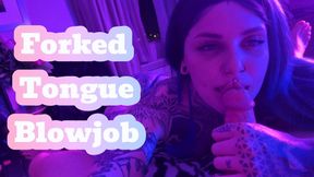 Forked Tongue Blowjob