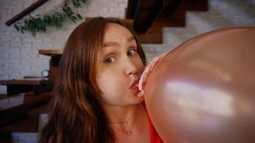 Birthday Balloon Tease with Lipstick & Fingernail Fetish – Jina’s Inflatable Fetish Fun 4K