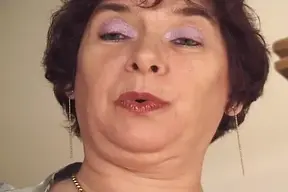 Nasty French cougar plays with big toys in solo action