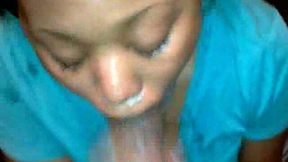 BBC craving ebony college babe blows my black tool with pleasure