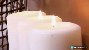 Sexy brunette gets her biggest tits massaged and rubbed