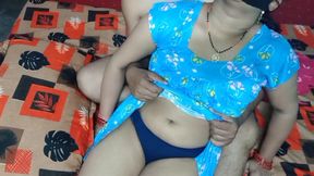 Indian housewife having romance with her husband.