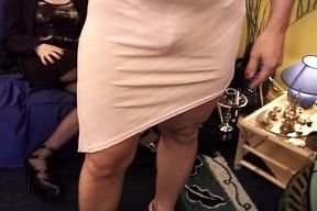 Blonde French MILF fucked hard by horny shemale