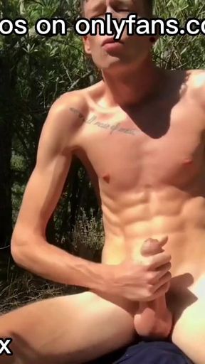 Key moment from &quot;Naked Twink Craig Kennedy Strokes his big uncut cock in the Sun&quot;