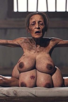 Old Granny with 6 Breasts in Bondage - Extremely Horny &amp; Cumming Hard (ai)