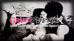 Mum caught soloing, gramps watching closely, Spanish sex fest