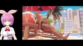 Tracer disfrutando de la playa Overwatch 2