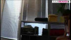 At the casting she got horny