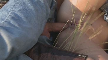 Valentina Leaves Her Skirt On As She Has Anal Sex Outside By A Tractor