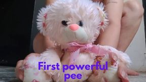 First powerful pee