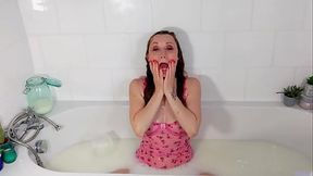 WAM: Bath of Milk With Cream Pies in My Dress