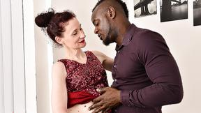 ”This horny mature lady loves a younger hard black prick”