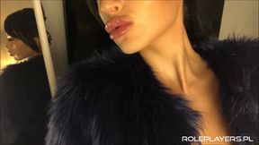 BIG LIPS sucking in front of the MIRROR (Blowjob)