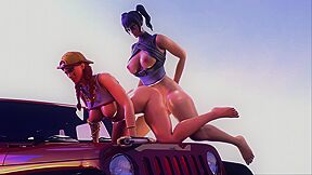 Hentai 3d And Anime Hentai - Aura Fucked By Futanari Crystal On Top Of The Car - Fortnite Full Hd 60 Fps