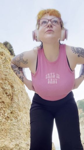 Flashing Nudist Goth Girl