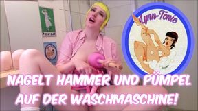 Lynn-tonic Nails Hammer And Plumber At The Washing Machine!