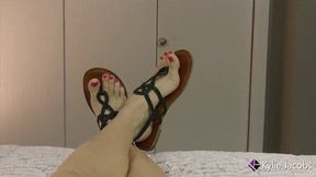 Feet in Strappy Thong Sandals POV - Kylie Jacobsx - MP4 720p HD