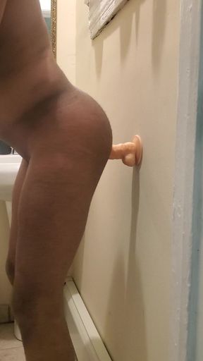 Horny at home fucking my hole with a dildo part 2