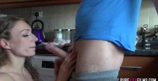 British babe enjoys dick drilling